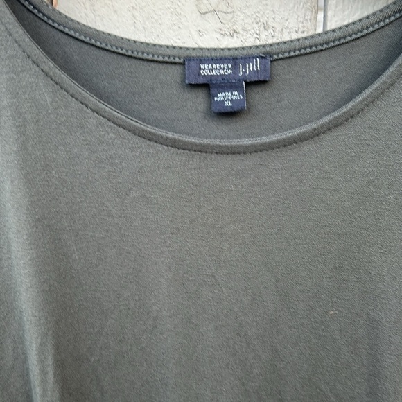 J. Jill Wearever A-Line Tank Dress Dark Green Summer Comfy Casual Sz XL - Picture 3 of 6